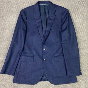J Crew Ludlow Blazer Sport Coat Men's 40R Navy Blue Slim Barberis Canonico